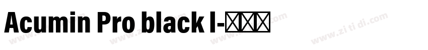Acumin Pro black l字体转换